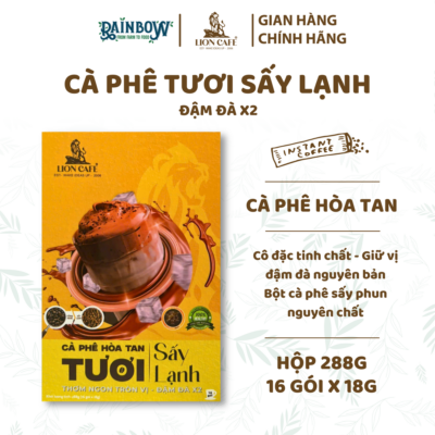cà phê tươi sấy lạnh lion cafe 288g